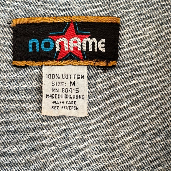 Vintage Cropped Denim Jacket w/ Beaded Fringe by "Noname" (1980 - 1990) - Picture 3 of 8